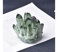 Racimo de cristal natural verde amarillo cuarzo Ra punto de cristal espécimen decoración del hogar de piedra, verde militar, 550-600g decoración hogareña (Color : Light Green, Size : 300-400g)