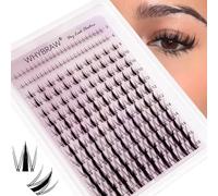 racimos de pestañas manga racimos de pestañas de hada, racimo Whybraw Wispy C, 140 piezas individuales de anime, extensiones de pestañas de aspecto natural, reutilizable, banda fina transparente