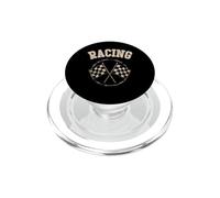 Racing - Bandera a Cuadros para Pilotos de Carreras y Deportes de Motor, Retro PopSockets PopGrip para MagSafe