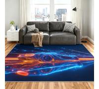 Racing Cars Alfombra 180x240cm, Sci-Fi Racing Car Alfombras for Living Room | Large Washable Low Pile Anti-Slip Moqueta for Bedroom Bedside Dining Room Decor Mat