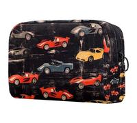 Racing Cars Grunge - Neceser para mujer, neceser de viaje, grande, organizador de maquillaje, con cremallera, multicolor, 18.5x7.5x13cm/7.3x3x5.1in, Neceser