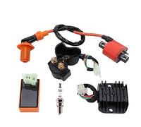 Racing CDI AC 6 Pines Bobinas de Encendido 12V Solenoid D8TC Bujías Kit Reemplazo para CG 125cc 150cc 250cc Motor Vertical China ATV 4 Wheeler Quad Go Kart