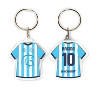 Racing Club de Avellaneda. Diseño a doble cara, con la camiseta de Racing Club de Avellaneda. Buenos Aires. Argentina. Llavero de acrílico con acabado ultrafino y anilla metálica. LLA0150. (Classic10)