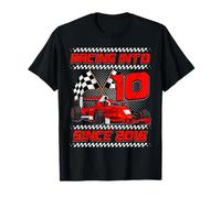 Racing Into 10th Birthday Boys 10 Year Old Kids Since 2016 Camiseta