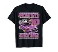 Racing Into 10th Birthday Boys 10 Year Old Kids Since 2016 Camiseta