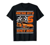 Racing Into 5th Birthday Boys 5 Year Old Kids Since 2021 Camiseta