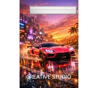 Racing Legends - Sunset Rush Edition: Tropical Sunset Racing Notebook - 6x9 Lined Sports Car Journal