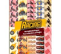 Racing Scrapbook Paper 8.5 x 11 Inches, 40 Pages: 20 Double Sided Sheets with 10 distinctive Designs
