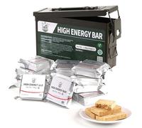 Ración de emergencia sabor a trigo, Galleta energética, 12 x 200g | 20 años de conservación, 11040 kcal totales. Caja metálica para reservas alimentarias a largo plazo