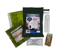 Ración Militar MRE, Filete de Pollo con Salsa de Queso, 300 g, con Calentador Químico, Galletas SU-1, Cuchara Desechable