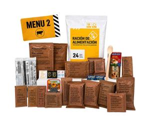 Ración OTAN MRE autocalentable 24H - Menú 2 - 3600 Kcal