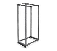 StarTech.com - Rack de Marco Abierto con Profundidad Ajustable de 4 Columnas 42U y 19 Pulgadas con Ruedas - con Profundidad Ajus