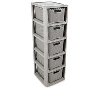 Rack de almacenamiento con cestas cajones ratán S M L 3x7L 4x7L 5x7L