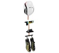 Rack de almacenamiento de ciclismo - Madera Metal 30cm | Vertical Bike Hanger Wall Mount Organizador para el almacenamiento de engranajes de ciclismo | Ahorro de espacio titular de la bicicleta para