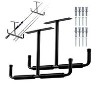 Rack De Almacenamiento De Garaje - Techo De Servicio Pesado Rrack | Heavy Dutty En Forma De T Ovverhead Garaage Storrage Rackk | Raack De Techo De Acero Fuerte, Perchas, Gancho De Escalera Pa