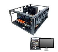 Rack De Caja De Placa Base Informática: Caja De Computadora De Juego De Alto Rendimiento | Estante De Estuche De Chasis Abierto De Metal | Computer Open Air Frame Chassis CAASE Para El Ensamblaje Y La