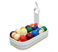 Rack De Entrenamiento De Billar & Snooker, Rack para Bolas De Billar Impreso En 3D, Capacidad para 15 Bolas, Entrenador De Habilidades De Pool & Lanzador De Nine Ball, Equipo De Práctica Profes White