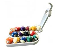 Rack de Entrenamiento de Billar y Snooker, con Rack de Bolas Manual de Precisión, Dispensador de Bola Única de Punto Fijo y Alimentador Automático de Bolas para Mejorar la Precisión y el Contro White