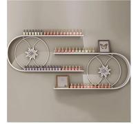 Rack de Esmalte de Uñas, Estante de almacenamiento de perfumes de aceite esencial en forma de U, vitrina de botella de aceite esencial montada en la pared for salón de uñas(White)