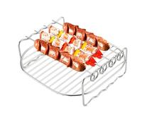 Rack de freidora de aire - soporte apilable de acero inoxidable, soporte de rack multiuso | Bolsas de lavavajillas de soporte de cocción de larga duración duraderas, portarecolector de vapor de doub