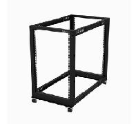 StarTech.com - Rack de Marco Abierto con Profundidad Ajustable de 4 Columnas 18U y 19 Pulgadas con Ruedas/Niveladores y Anillas