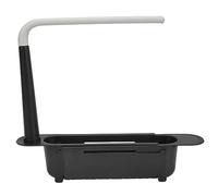 Rack de organizador de fregadero, 2 piezas de gran capacidad Cocina telescópica sobre organizador de fregadero con percha para la cocina (Negro)