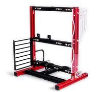 Rack de Caja de Placa Base para computadora, Caja de chasis Abierto con Marco de Aluminio 20X20, Caja de Placa Base de Rack de chasis de Buena compatibilidad para ATX,M-ATX,para Placa Base ITX(Rojo)
