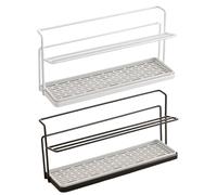 Rack de secado de botellas de 2 niveles de espesas de biberón de secado Almacenamiento con bandeja de drenaje desmontable 15.8x4.5x7.7 pulgadas de agua de secado de agua.