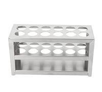 Rack de tubo de ensayo de metal 12 agujeros 0.75 pulgadas 3 niveles de acero inoxidable soporte de tubo de centrífuga para la escuela de laboratorio
