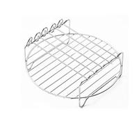 Rack Freyer Air Freyer, diseño apilado de capas, compatible con freidora de aire caliente de acero inoxidable en capas, estante de freidora de aire, rejilla para la parrilla para ninja, para la f