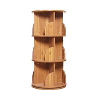 Rack Home Solutions - Estantería giratoria de 3 niveles, estantería de madera, estantería de almacenamiento (color: madera Tamaño: 100 x 46 x 46 cm) (Color: Madera Tamaño: 100 x 46 x 46 cm)