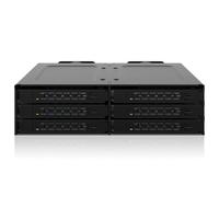 Rack ICY DOCK MB118VP-B para 6 SSD NVMe U.2/U.3, montaje 5,25" robusto
