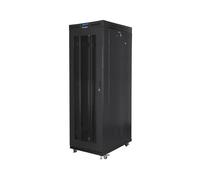 LANBERG Estantería de pie Libre de 19 Pulgadas, 42U, 800 x 1000 cm, Rejilla LCD, Paquete Plano juodas