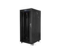 Rack independiente Lanberg FF01-8227-12BL 27U 800kg 19" LCD Termostato IP20 Negro