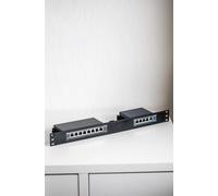 Rack Mount 1HE para TP-Link TL-SG105, SG108, OC200 - Soporte de 19" | Impresión 3D - Accesorios de red para racks de servidores (blanco, para dos dispositivos)