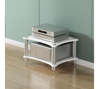 Rack para Amplificador HiFi, Soporte para Equipos de Audio con Patas | Stereo Component Shelf, Heavy Duty AV Rack for Power Amplifier, Turntable and Home Theater System(White,2-layer)