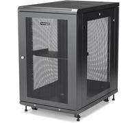 StarTech.com Armario Rack para Servidores 18U 19" 4 Columnas - Rack de Servidores con Cerradura y Seguro - Rack con Ruedas y Carriles de Montaje Ajustables para Equipo de Red