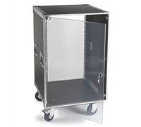 Rack suelo 19in 18u flight case con puerta y ruedas