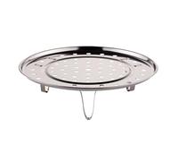 Rack vapor de acero inoxidable de acero inoxidable 3 patas Bandeja de soporte de vapor para cocinar bollos de verduras al vapor y una herramienta de cocina más fácil de limpiar (Acero inoxidable)