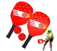 Racket de bola de pepinillo, paleta de tenis de mesa - Raquetas de bola de pepinillos profesionales - Estuche de almacenamiento compacto con 2 paletas y 2 bolas, accesorios deportivos para adultos y