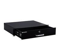 RackPath Cajón de montaje en rack 2U para estantes o gabinetes de equipos AV/Network/DJ de 19 pulgadas con cerradura y llave