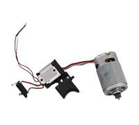 Rackumic 12 V 12 dientes doble motor e interruptor de disparador Asamblea para taladro eléctrico construcción de metal dos controles plata negro pieza de repuesto