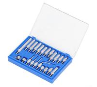 Rackumic 22 piezas de carburo para indicador de dial Puntos de sonda UNF 4-48 Rosca Kit de puntas de extremo de prueba para herramientas de inspección CNC Metalworking en caja de almacenamiento azul
