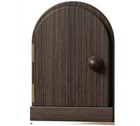 Rackumic Adhesivo de pared de madera de pino real para interruptor de luz, cubierta de salida moderna en forma de arco para decoración del hogar, color quemado, textura rústica, 22,5 x 3 x 18,5 cm (C)