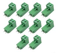 Rackumic Bloque de terminales KF2EDG 5.08 2 pines conectables rectos, 10 juegos de conectores ignífugos PA66 300 V 15 A para equipos de comunicación, módulos de potencia, electrodomésticos, color