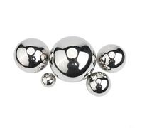 Rackumic Bolas reflectantes grandes de acero inoxidable para jardín, patio, estanque y decoración de paisaje, espejo resistente a la intemperie (5 piezas)