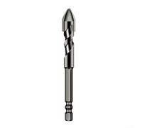 Rackumic Brocas excéntricas de aleación de acero con doble flauta de chip en forma de U para azulejos de cerámica, plásticos, ladrillos de burbujas, ladrillos de espuma, madera, vástago hexagonal de 1