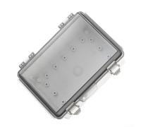Rackumic Caja de conexiones de ABS impermeable IP67 con cierres de acero inoxidable para el hogar, iluminación solar comercial, riego, 280 x 190 x 130 mm, gris (175 x 275 x 110) t)