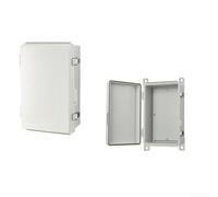 Rackumic Caja de conexiones de ABS impermeable IP67 con cierres de acero inoxidable para el hogar, iluminación solar comercial, riego, 280 x 190 x 130 mm, gris (200 x 300 x 130 gris)
