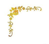 Rackumic Calcomanía mural extraíble de flores de espejo, decoración del hogar, ligera para dormitorio, sala de estar, comedor, fondo, sofá, pared, armario, puerta, bricolaje, patrón decorativo de